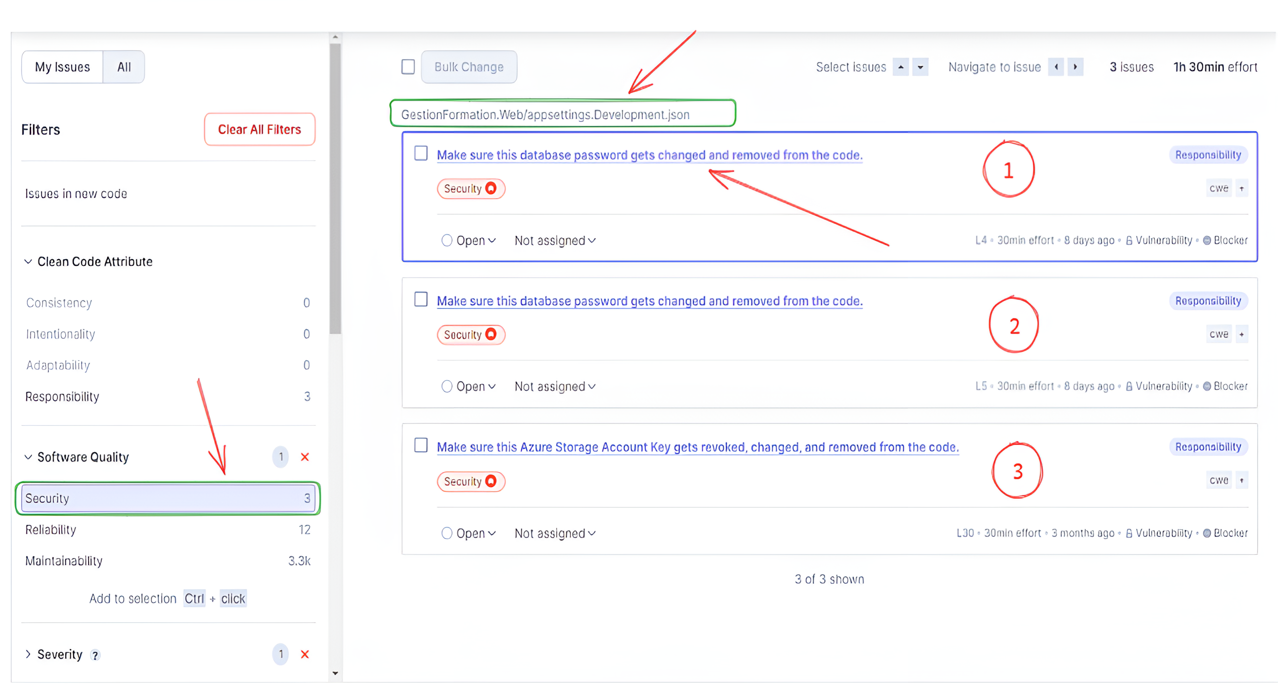 Étape 2 : Affichage et Résolution des Problèmes dans SonarQube