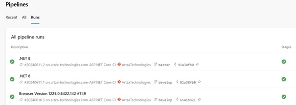 Liste des exécutions d’une pipeline de build avec Azure DevOps